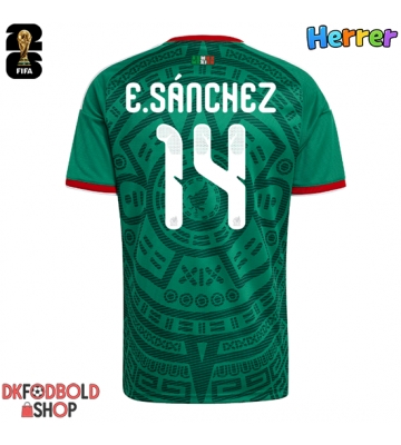 Mexico Erick Sanchez #14 Hjemmebanetrøje VM 2026 Kort ærmer